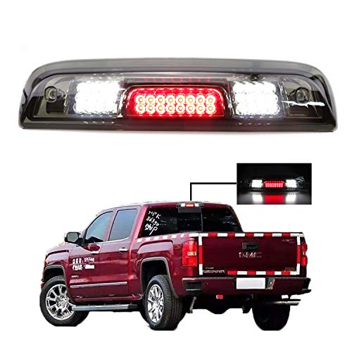 Tresound 3Rd Brake Light For 2014-2018 Chevrolet Silverado/Gmc Sierra Led Third Tail Light Rear Cargo Lamp High Mount Stop Light Chrome Housing + Smoke Lens
