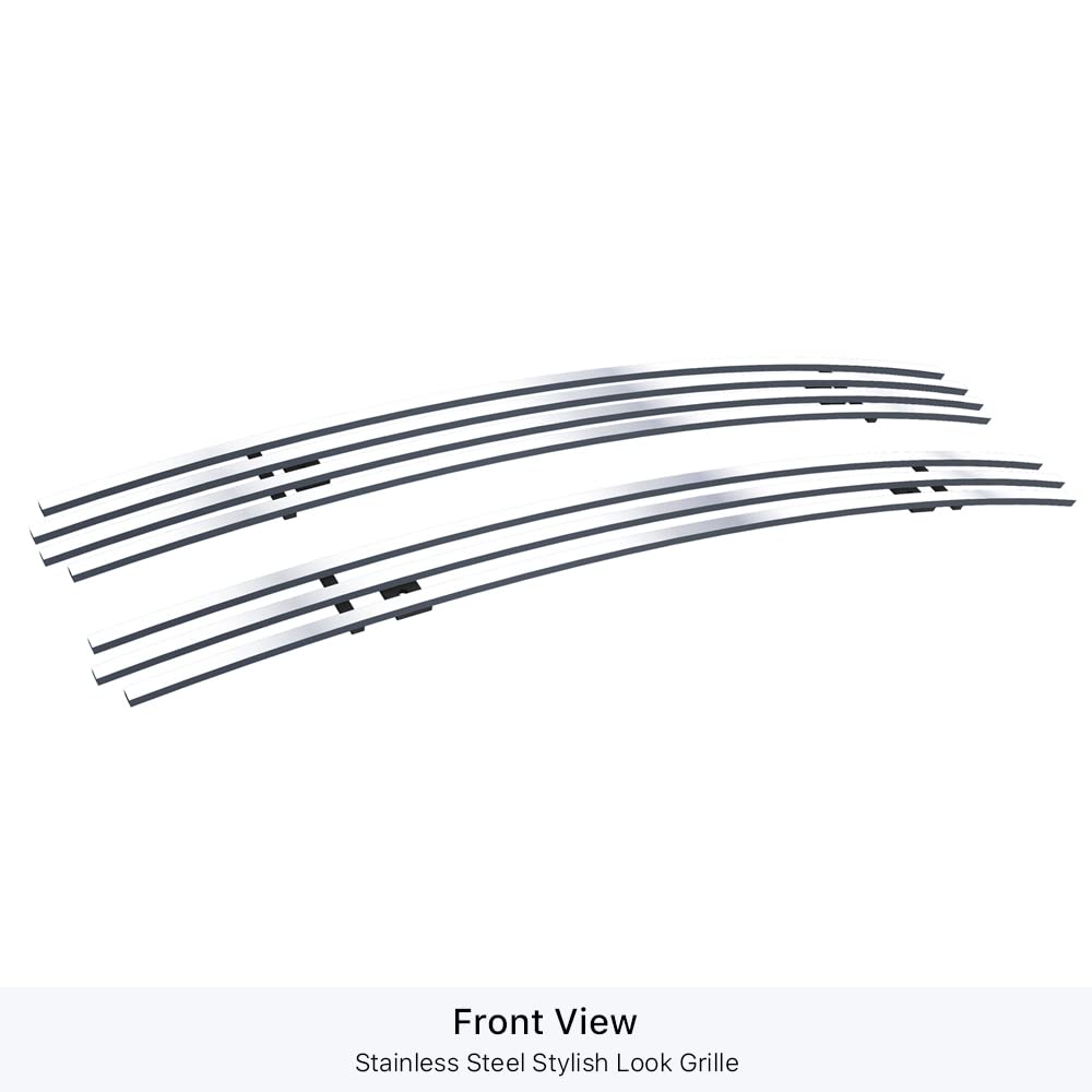 APS Compatible with Chevy Blazer 1998-2005 & S-10 Criss Cross 98-04 Main Stainless Steel Polished Chrome 8X6 Billet Grille Grill Insert C65705A