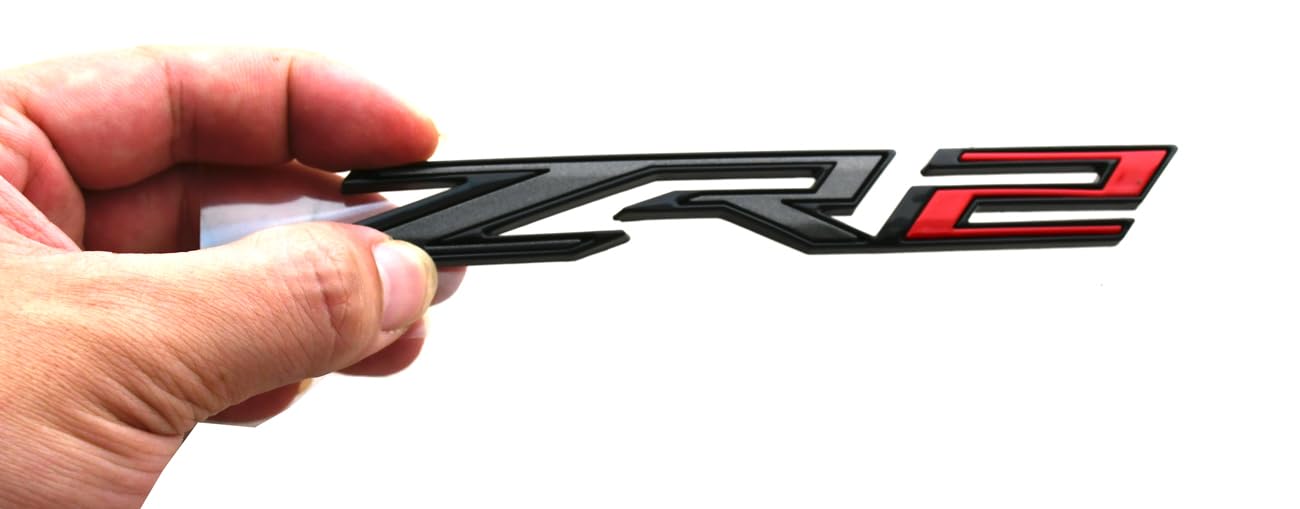 1pc Rear Tailgate ZR2 Emblem Sticker 3D Badge Replacement for 2019+ Colorado (Red)