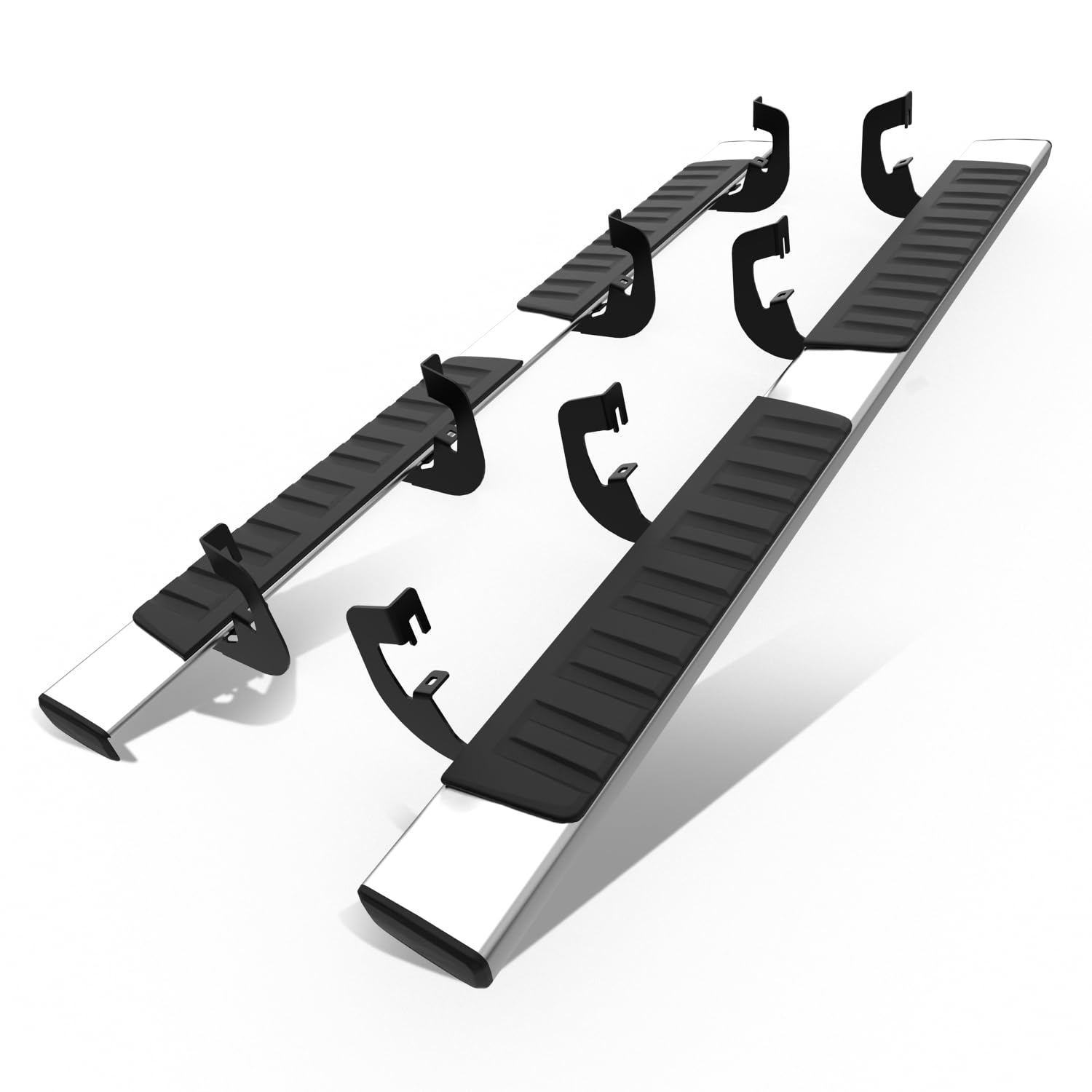 Auto Dynasty Running Boards Compatible With 2007-2019 Chevy Silverado Gmc Sierra 1500 2500Hd 3500Hd Crew Cab, Stainless Steel Si