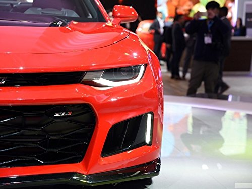 1X Grille Zl1 Emblem Badge Letter Zl1 Grill Compatible With Zl1 1Le Ss Rs Matte Black Red