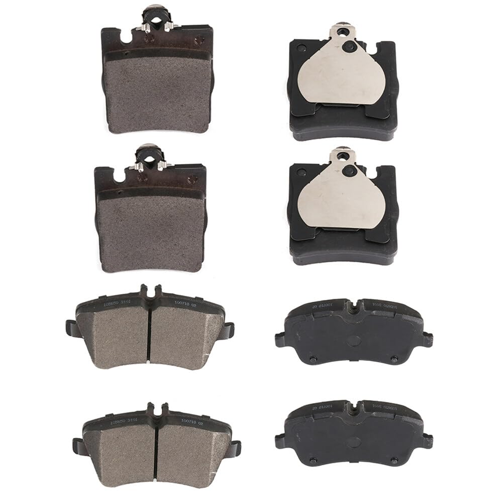 Cciyu D872 D873 Front & Rear Semi-Metallic Disc Brake Pads Kit For Mercedes-Benz C230 C240 C280 C320 C350 Clk320 Clk350 Slk280 S