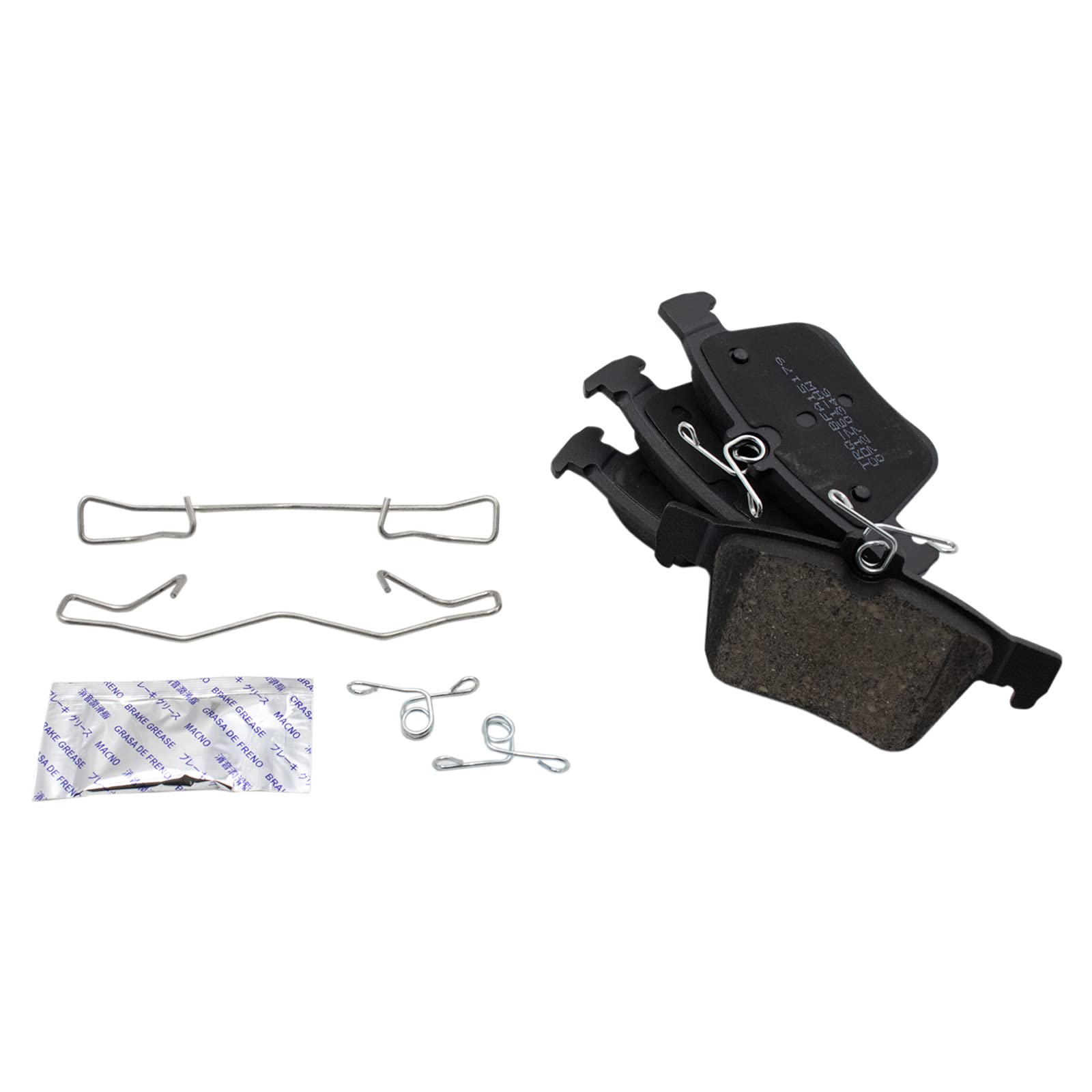 TRQ Rear Brake Pad & Rotor Kit Brake Pads Brake Rotor Ceramic Vented Compatible with 2019 Audi A3 2018-2019 RS3 2015-2018 S3 Vol