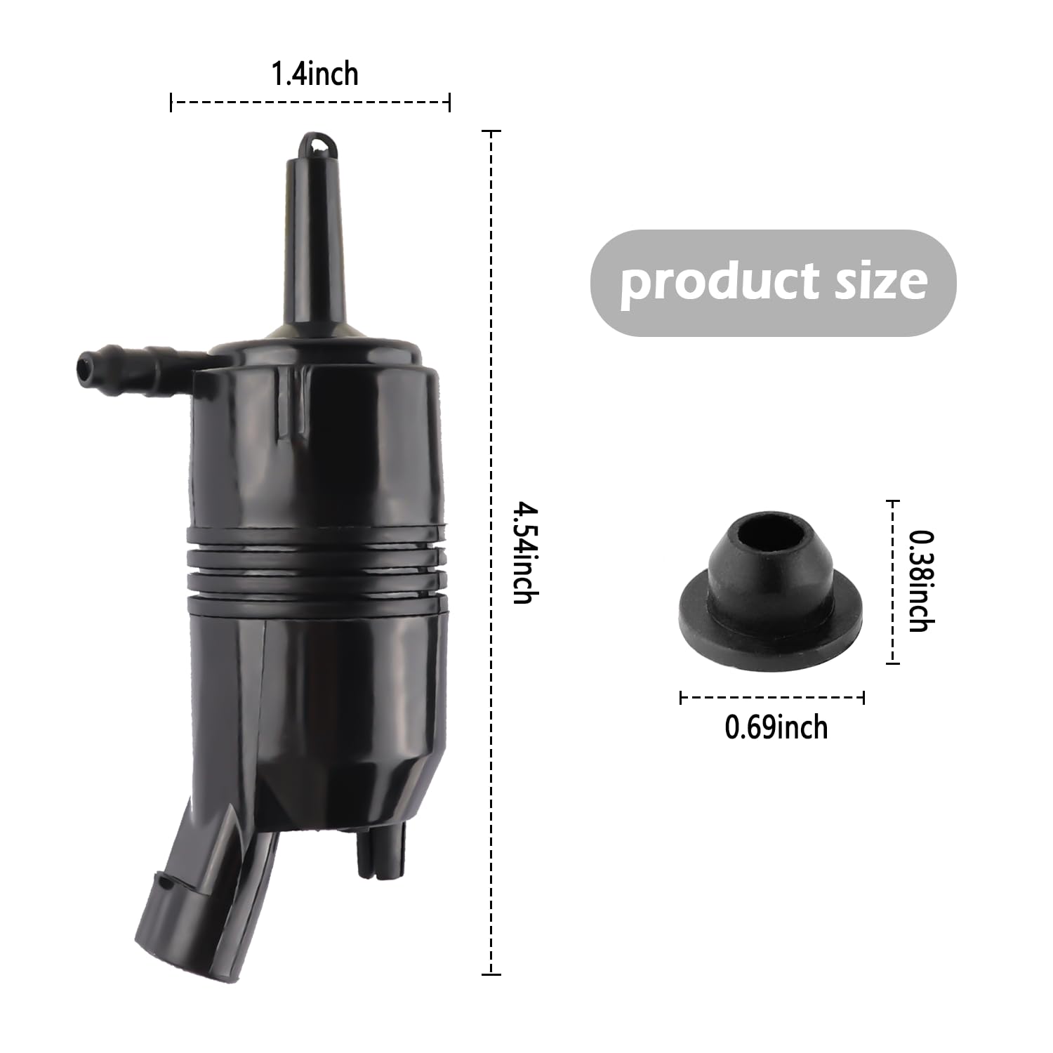 Car Windshield Washer Pump,Oem#385-232316A Windshield Wiper Pump Compatible With Chevy Silverado,Impala,Gmc Sierra,Cadillac,Buic