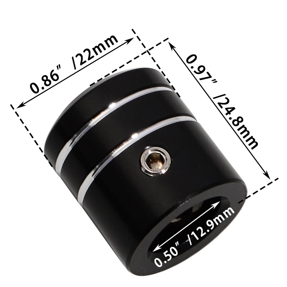 WOWTK Heel/Toe Shifter Shaft Cap Cover for Harley 1986-2017 FL Softail, 1988-2024 Touring Road King Road Glide Street Glide Elec