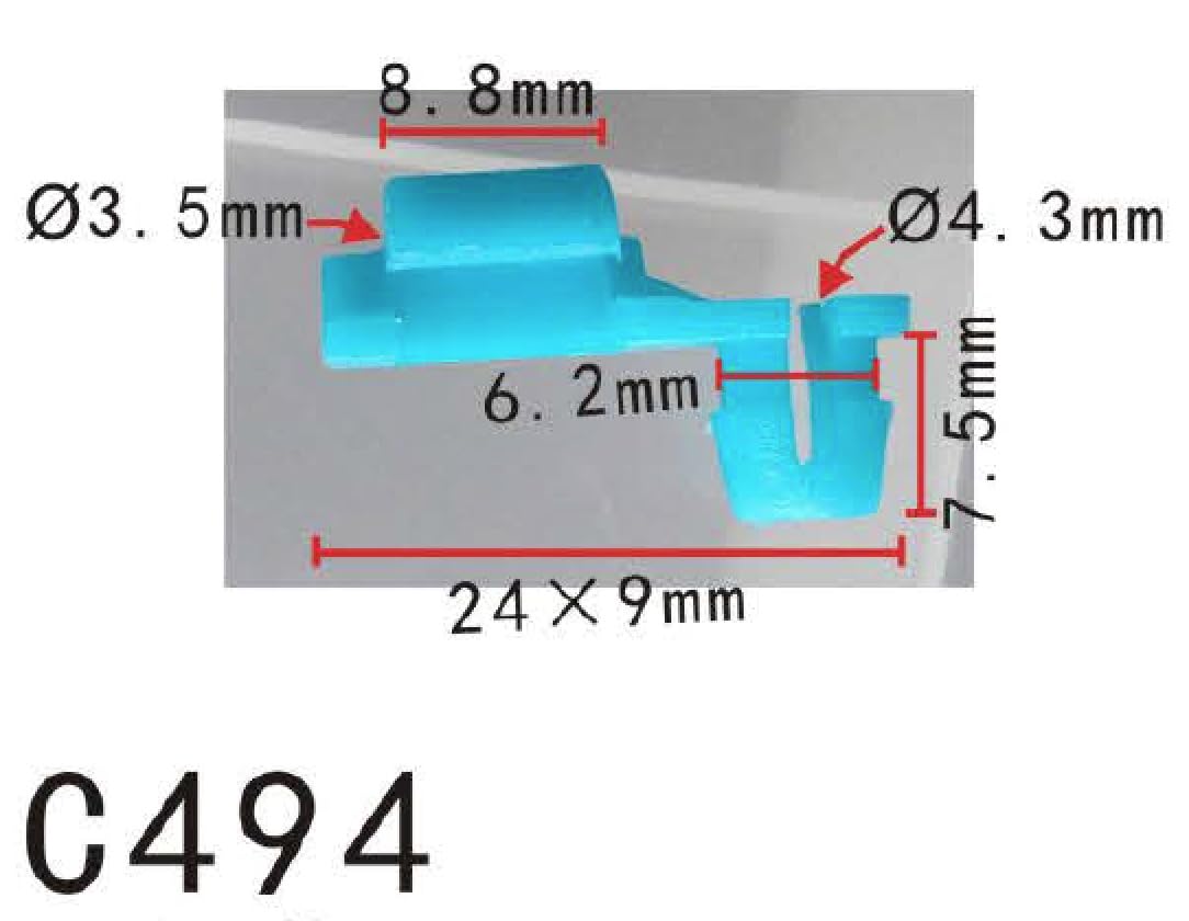Autobahn88 Retainer Clip For Door Lock Rod (Right), Compatible With Mazda (Oem: 992780404) (Pack Of 20)