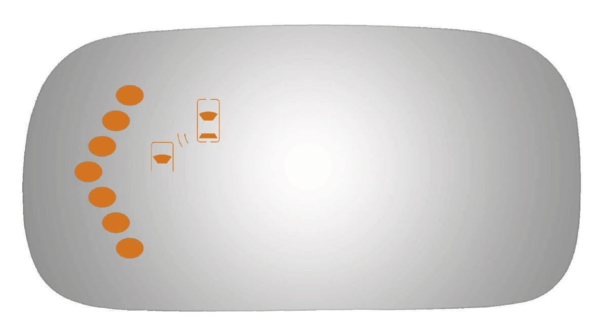 Burco 4301SB Driver Side Power Replacement Mirror Glass with Lasered Holes to use with Factory Turn Signal Indicator & Blind Spot Detector for 2006-2008 CADILLAC DTS