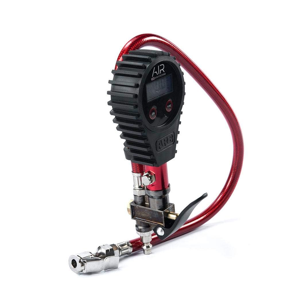 Arb Arb601 Digital Tire Pressure Gauge With Braided Hose And Chuck, Inflator And Deflator 25-75 Psi Readings
