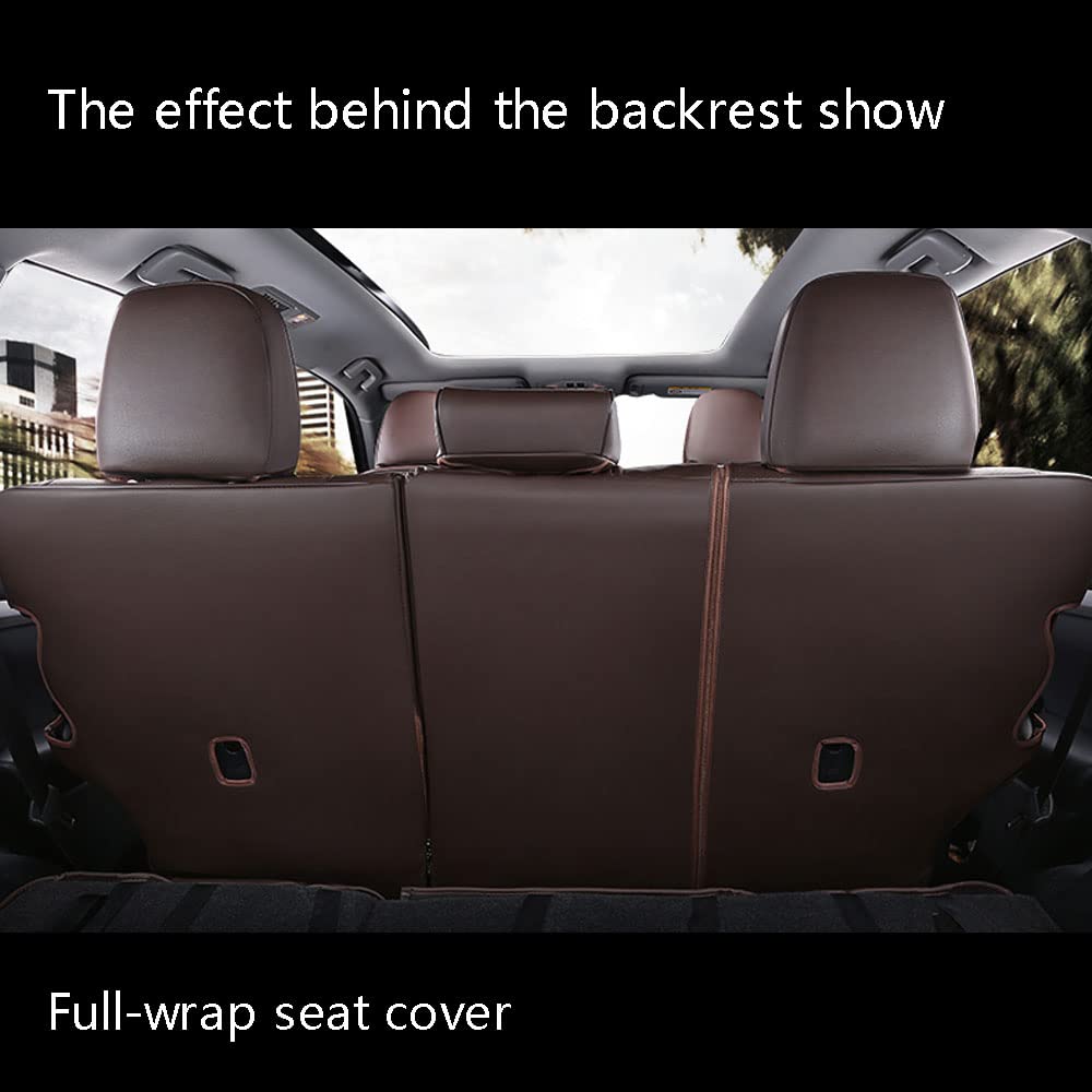 Cochefamilia Custom Fit Highlander Car Seat Covers For Select Toyota Highlander 2014 2015 2016 2017 2018 2019 - Three-Row,Second
