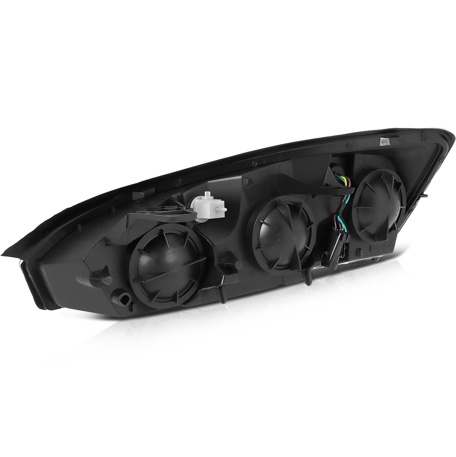 Scitoo Headlight Assembly Fits For Chevrolet For Malibu 2004-2008 Headlamp In Black Housing Amber Reflector Clear Lens