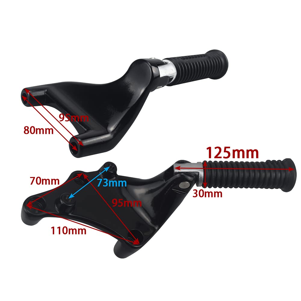 Wowtk Passenger Footpeg W/Mount Kit,Rear Passenger Footrests Pedal W/Mount Kit For Harley Sportster Forty-Eight 48 Seventy-Two 7
