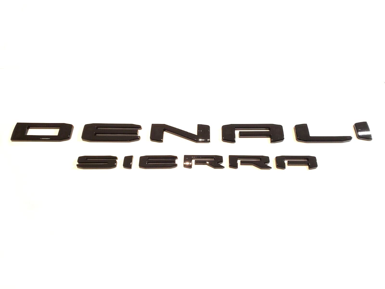 2Pack Set 2019-2025 Sierra Denali Emblem Rear Liftgate Letter Nameplate Badge 3D Compatible With Sierra 1500 2500Hd 3500Hd Denal