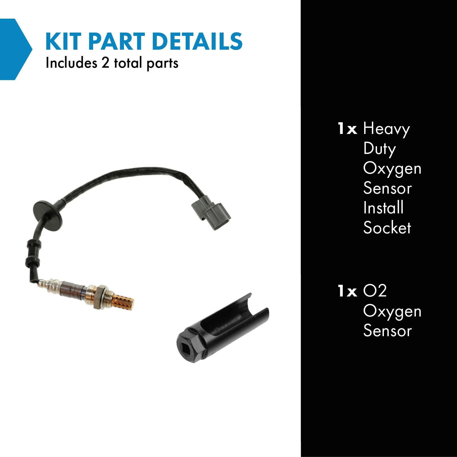 Trq 02 O2 Oxygen Sensor Downstream & Socket Compatible With Acura Integra Honda Civic Crv Cr-V