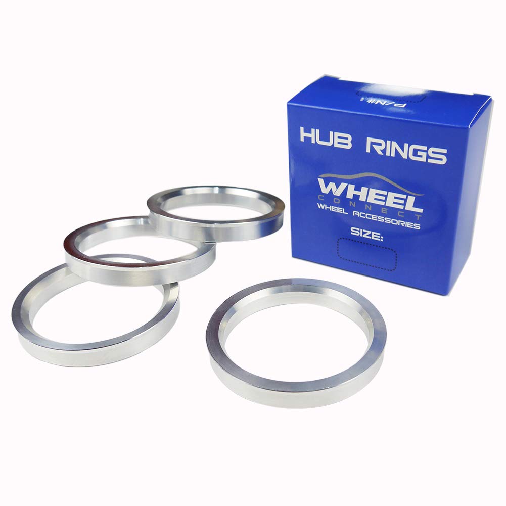 WHEEL CONNECT Hub Centric Rings 73.1 to 66.6, Aluminium Alloy Hubrings 66.6 to 73.1 Set of 4, O.D:73.1 -I.D:66.56 (66.6) mm. A