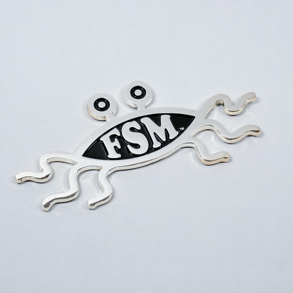 5.2&quot; Solid Metal Flying Spaghetti Monster Car Emblem