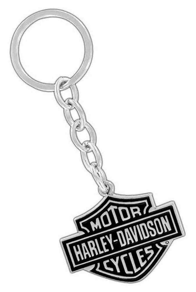 Harley-Davidson Black Bar & Shield Key Chain Hdkd14