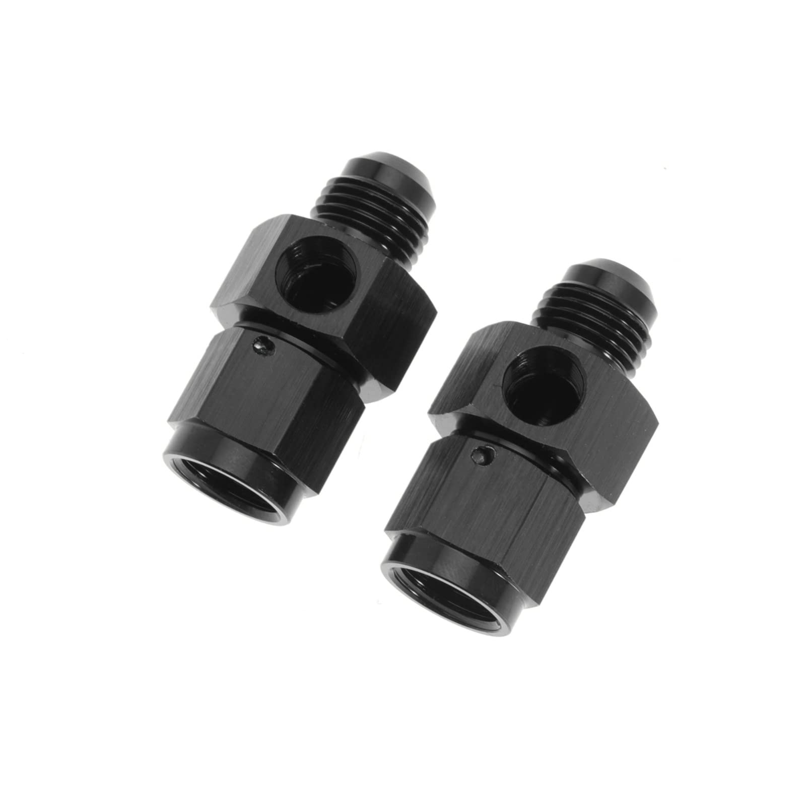 6AN Female to 6AN Male Flare Fuel Pressure Take Off Hose Pipe Adapter Fittings with 1/8 NPT Port Fuel Line Tube Pipe Connector B