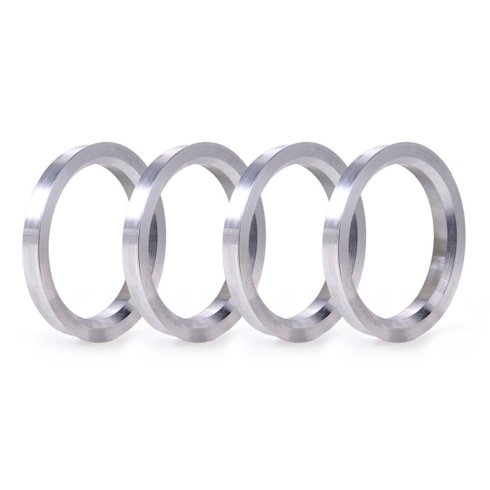 ZHTEAPR 4pc Aluminium Alloy Wheel Hub Centric Rings 56.1 to 73.1mm - Silver Hubrings for Enhanced Wheel Fitment