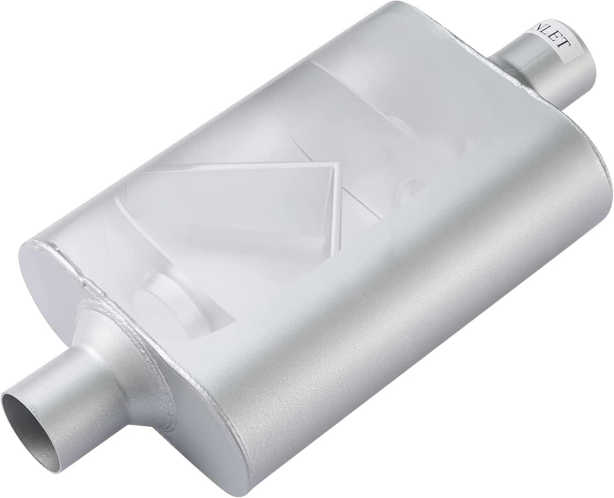 Universal Exhaust Muffler With Aggressive Sound, Anti-Corrosive Muffler, Chamber Performance Mufflers For Cars, Trucks(2'' Cente