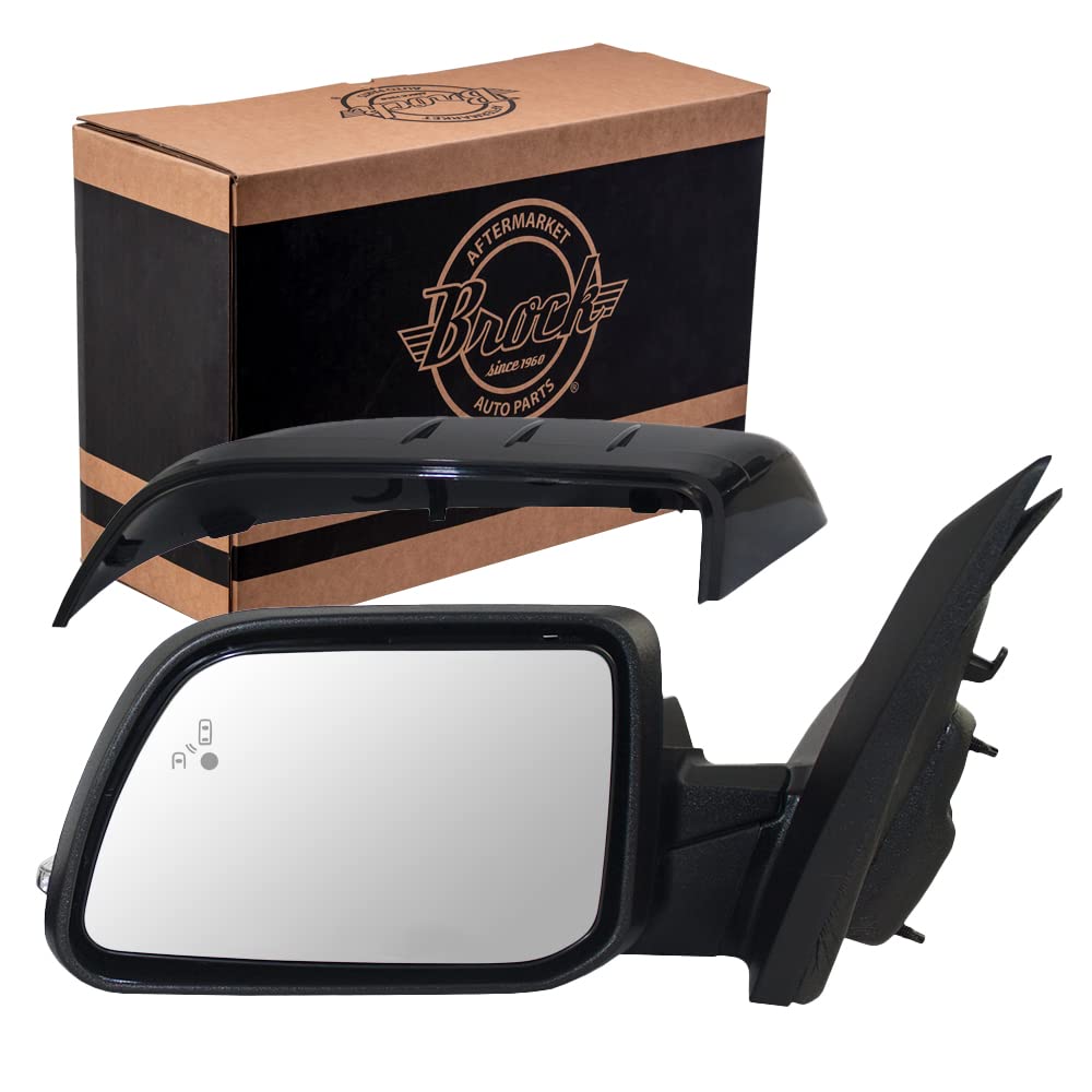 Drivers Power Side View Mirror Heated Memory Signal Puddle Lamp W/Blind Spot Detection Replacement For 11-14 Ford Edge Ct4Z17683