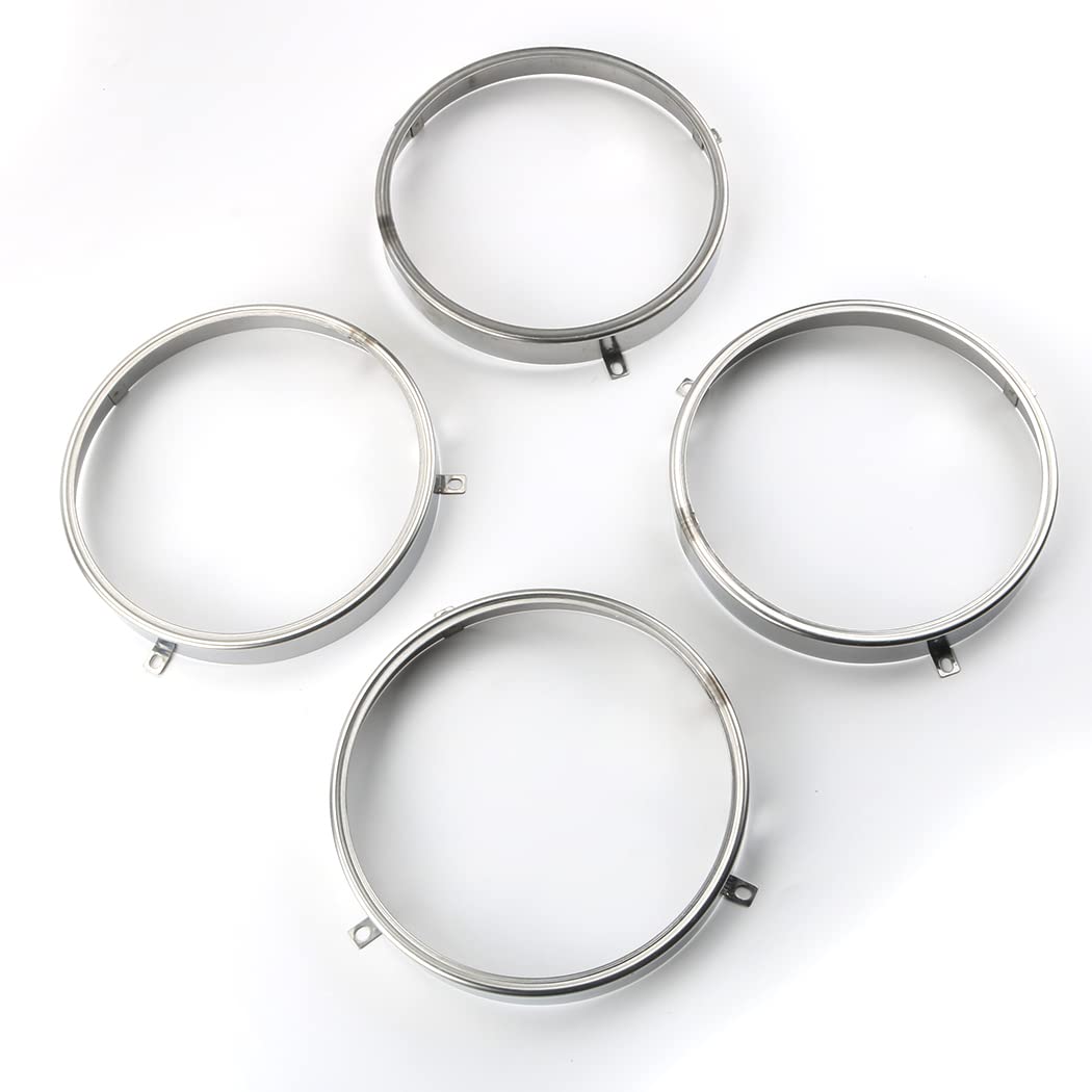4Pcs Headlight Retaining Ring Headlamp Mounting Brackets 5 3/4'' Fits 1964-1972 Gm A Body
