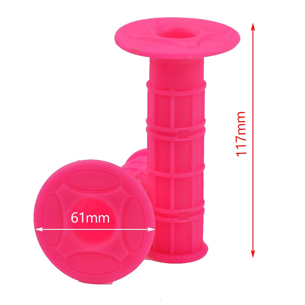 Hiaors Soft Rubber Handle Grips For Chinese Pit Dirt Motor Trail Bike Motorcycle 50Cc 70Cc 90Cc 110Cc 125Cc 140Cc 150Cc 160Cc Crf50 Xr50 Ssr Ycf Imr Atomik Thumpstar Bse Apollo Kayo Stomp Parts Pink