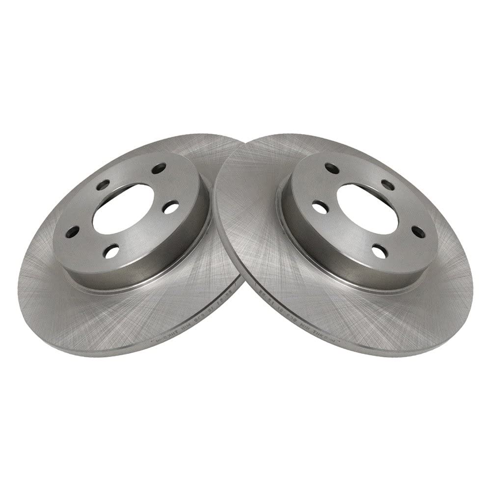 Trq Rear Brake Rotors Set Solid Compatible With 2003-2005 Buick Park Avenue 2000-2005 Cadillac Deville 1999-2004 Seville 2004-20