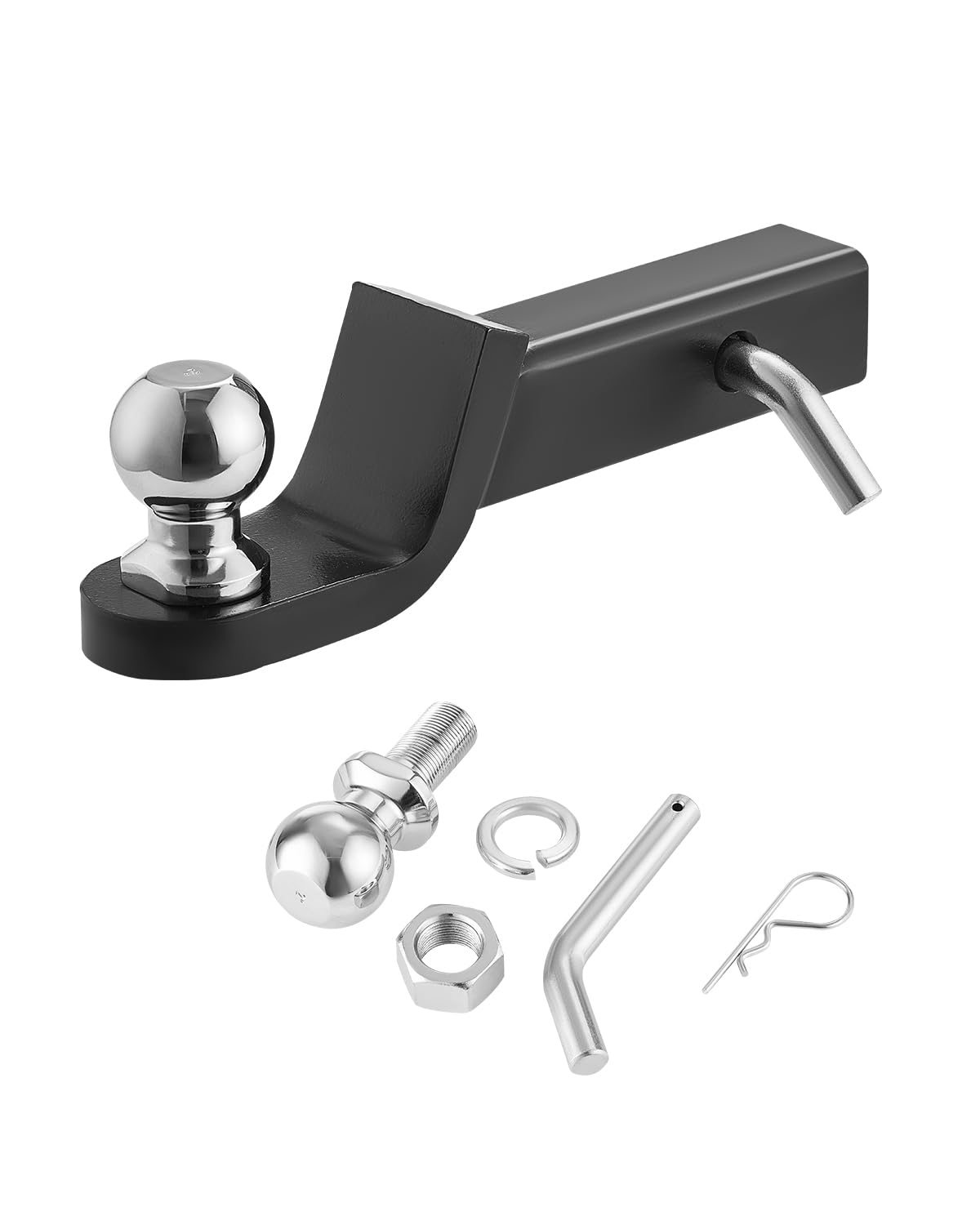 VEVOR Trailer Hitch, Fits 2 Inches Receiver, Trailer Hitch Ball Mount with 2 Inches Ball and Pin, 7500 lbs Capacity Ball Hitch, 