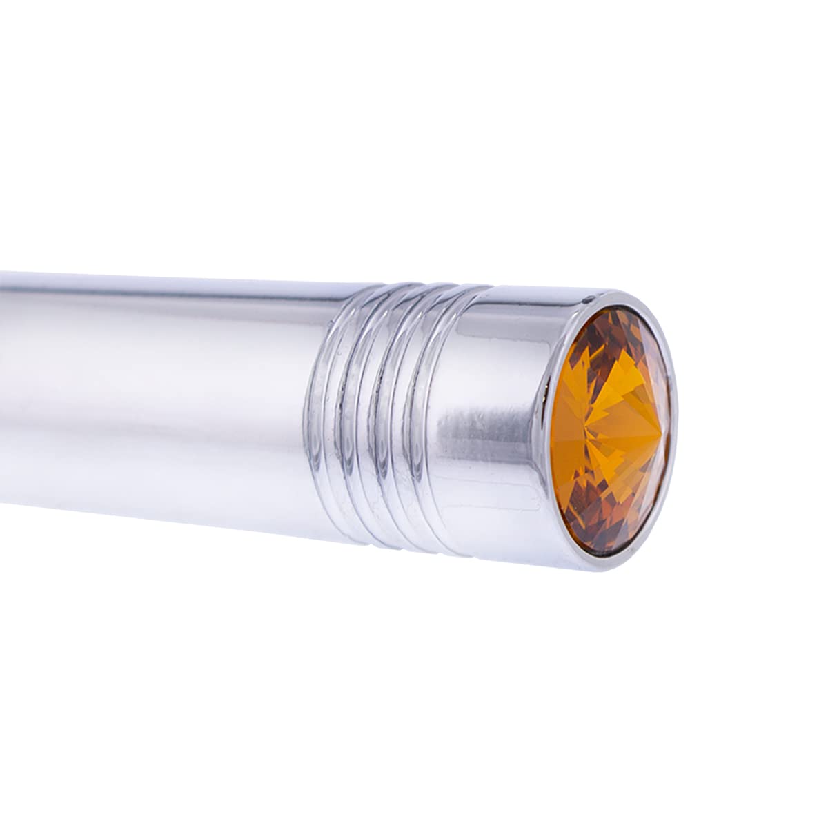 United Pacific 40155 Chrome Long Toggle Switch Extension W/Amber Crystal For Peterbilt, Aluminum Construction - Amber Crystal -