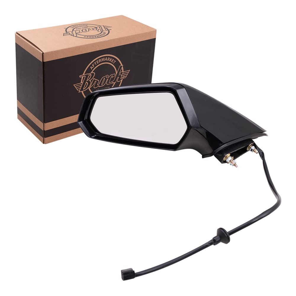 Brock Replacement Driver Power Side Door Mirror Ready-To-Paint Compatible With 2010-2015 Camaro 22762487