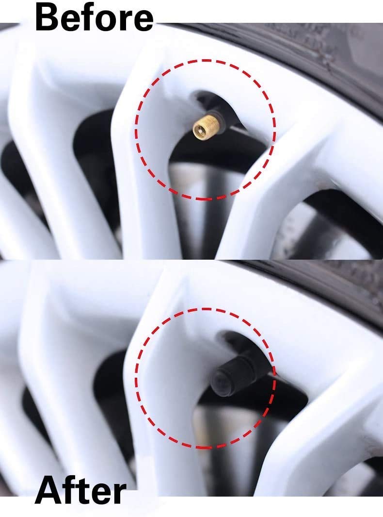 Ckauto 50 Pack Tire Valve Caps, Plastic Valve Stem Caps With O Rubber Seal, Universal Stem Covers For Cars, Suvs, Bike And Bicyc