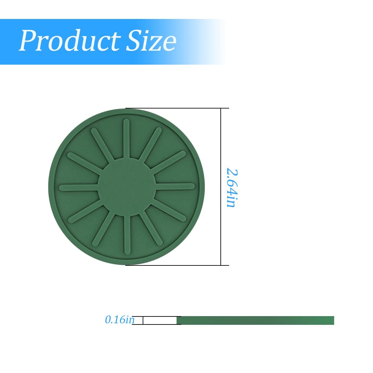 4 Pack Car Coasters For Cup Holder, 2.68 Inch Anti-Slip Silicone Auto Insert Cup Coaster, Non-Slip Vehicle Cup Mats For Women An