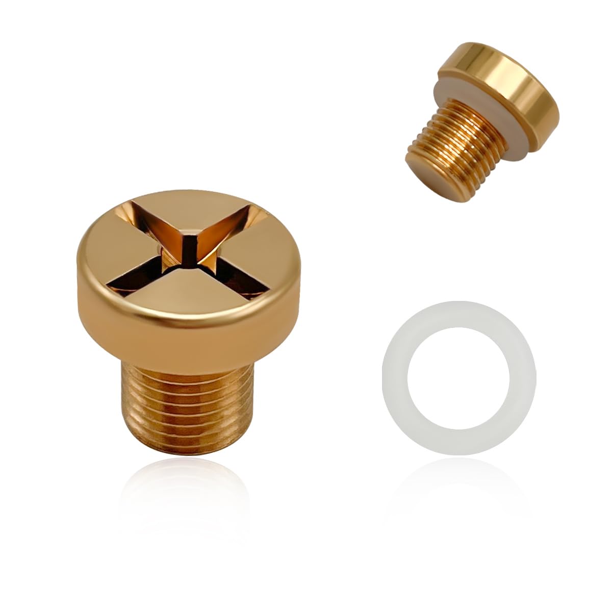 Sylvil Radiator Coolant Expansion Tank Bleeder Screw, Automotive Coolant Bleed Screw with Rubber O-ring, 17111712788 Screw Repla