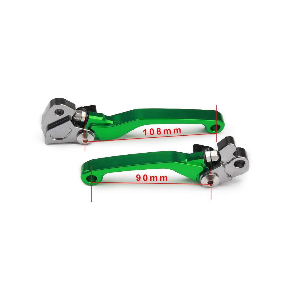 JFG RACING Motorcycle Brake Clutch Lever Pivot Levers Set CNC for KX65 00-23 KX85 01-23 KX100 01-21 KX112 22-23 KX125 00-05 KX25