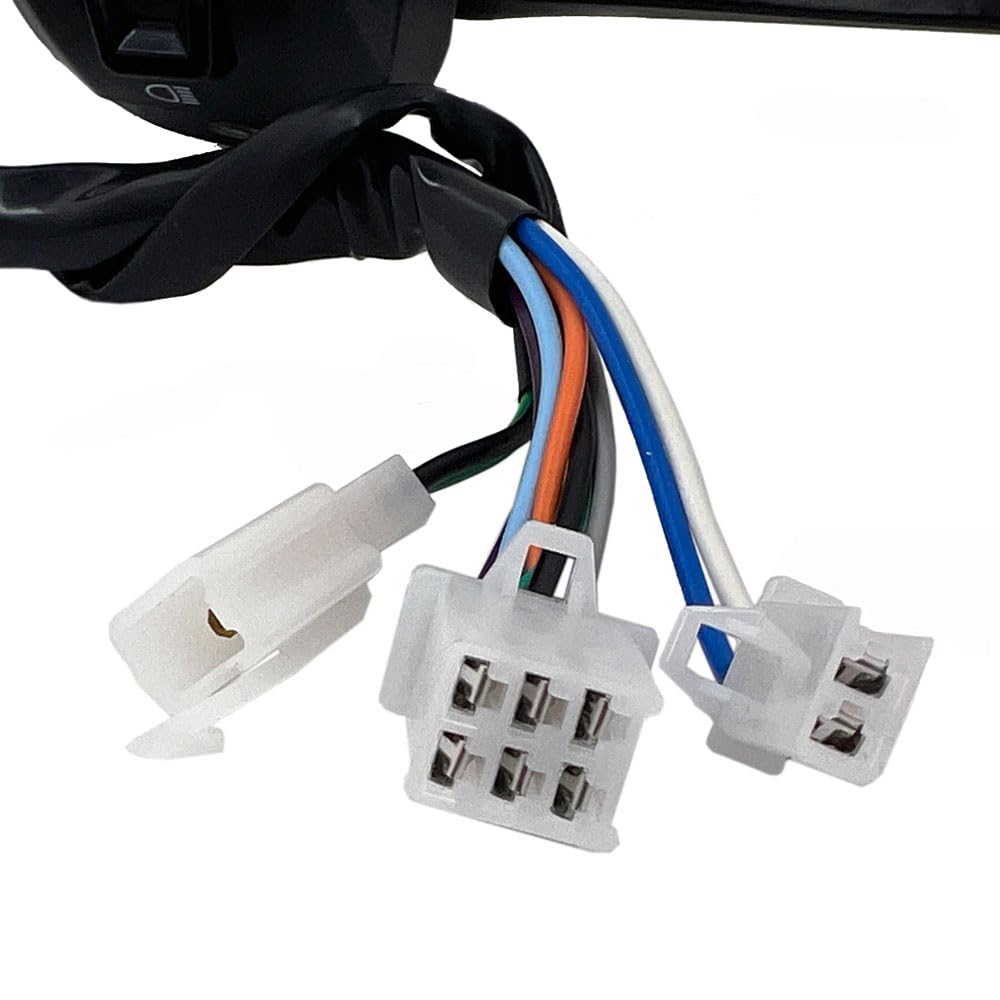 MMG Complete Assembly Left Side Control Switch (High Low Beam, Turn Signals, Horn) with Brake Switch and Lever for Tao Tao ATM 50 / GY6 50cc Scooters