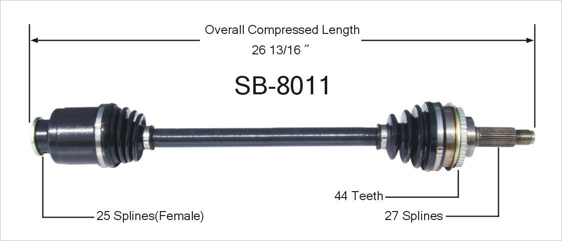 Surtrack Sb-8011 Cv Axle Shaft