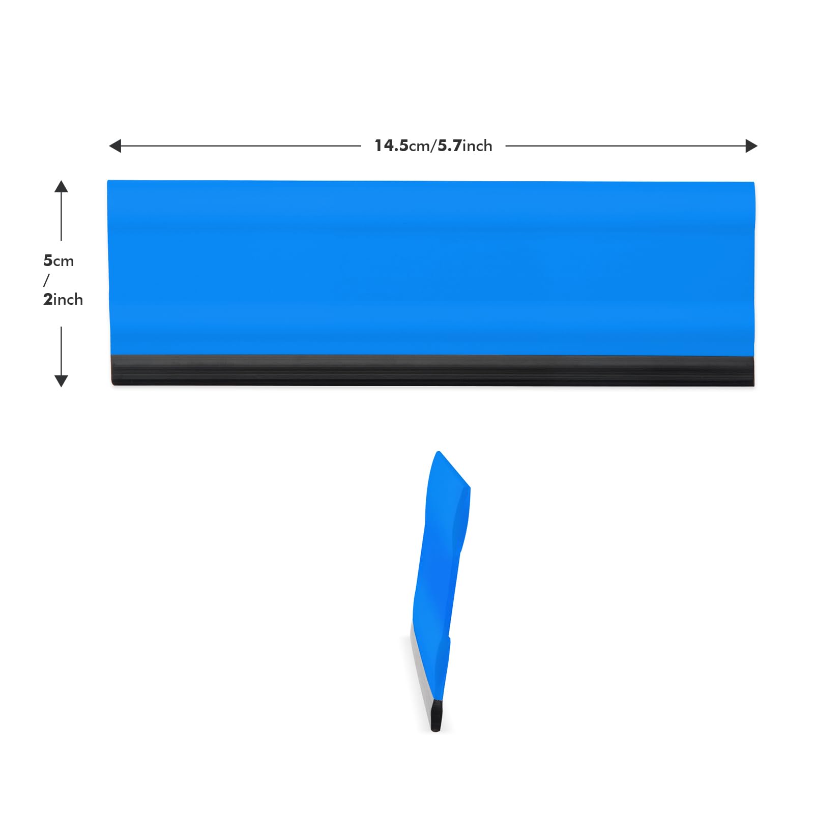 Foshio 6 Inch Rubber Squeegee For Kitchens, Glass, Shower And Car Windows, Film Installation Vinyl Scraper Tint Squeegee, Windshield Glass Cleaning Tool, Pack Of 3 (Blue)