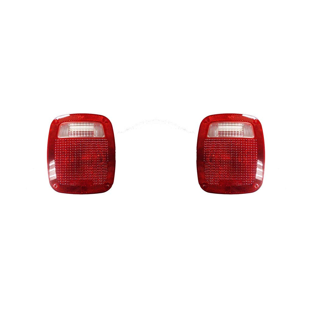 For Jeep Wrangler 1987-2006 (Tj) Pair Of Tail Light Lens Cover Only W/Gasket& Screw R=L Driver And Passenger Side Ch280810