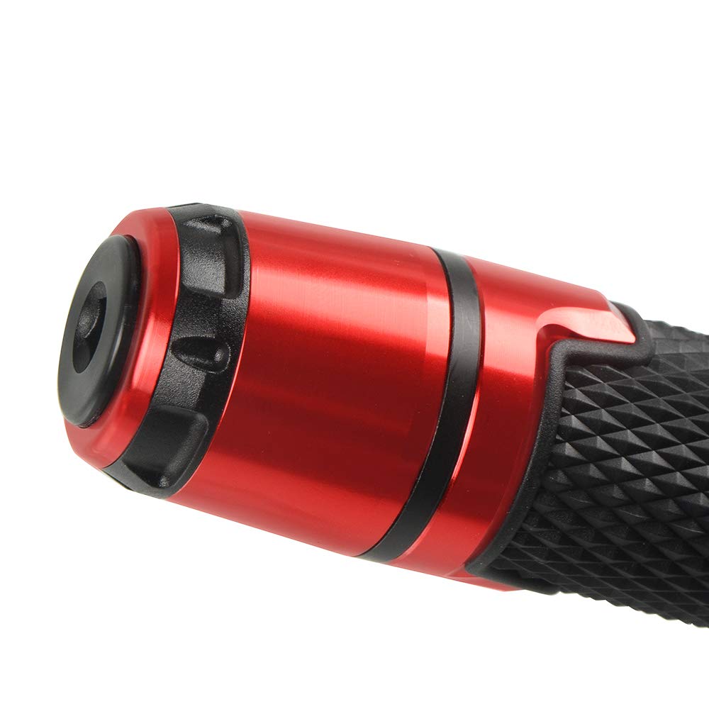 7/8'' 22Mm Motorcycle Cnc Aluminum Powersports Handlebar Grips With Grip Ends For Cbr500 Cbr1000Rr Cbr1100Xx Cbr125 Cbr250 Cbr300R Cbr400Rr Cbr450Sr Cbr600Rr Cbr600F Cbr900Rr Cbr954Rr Red