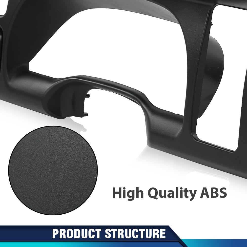 Pit66 Black Dash Board Bezel Cover With Vent Compatible With Dodge Ram 1500 1998-2001/Fit Dodge Ram 2500 3500 1998-2002 Car Radi