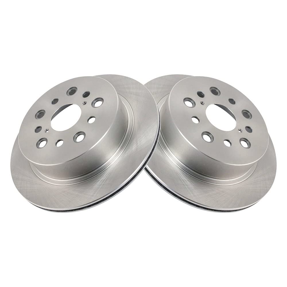 Trq Rear Brake Rotors Set Vented Compatible With 2001-2006 Lexus Ls430