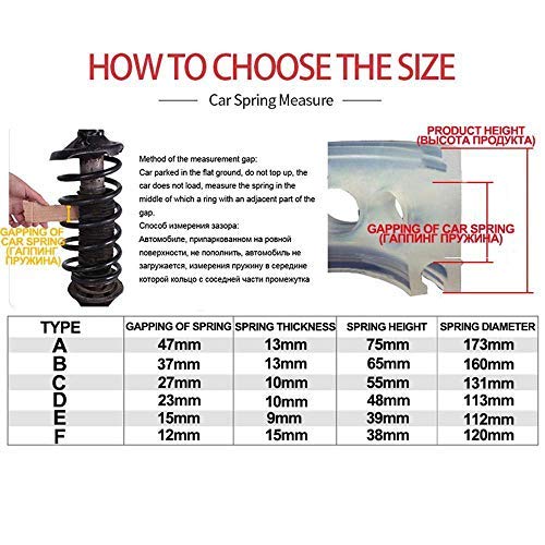 dkvaess 2Pcs Universal Car Shock Absorber Bumpers Rubber D Type Model kl-4102