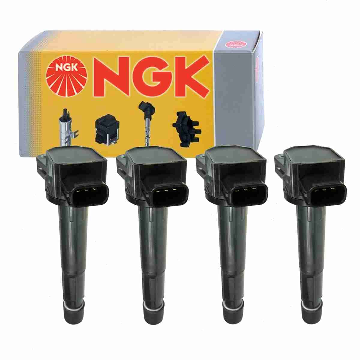 4 pc NGK Ignition Coils compatible with Acura TSX 2.4L L4 2004-2008