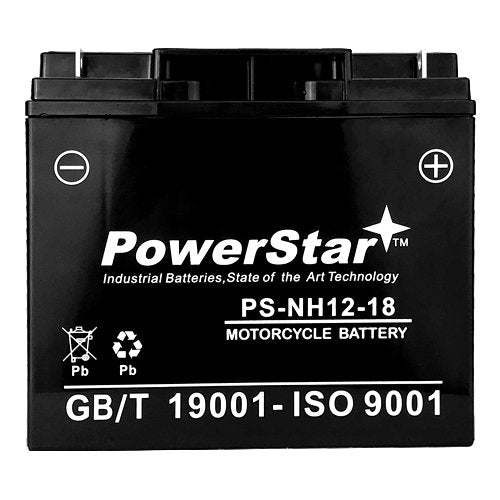 PowerStar YT19BL-BS Sealed Maintenance Free 12V 18Ah Battery Powersport Motorcycle Scooter