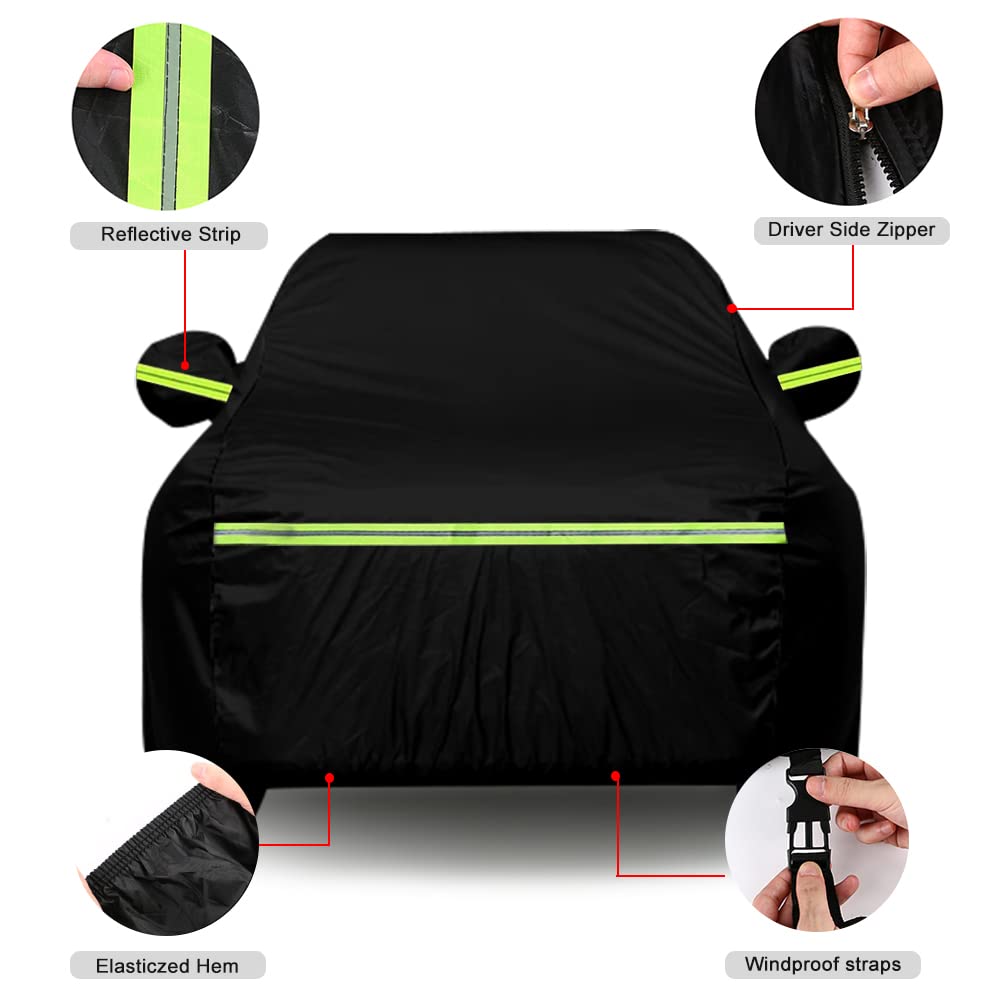 Waterproof Car Cover Replace For 2007-2025 Ford Expedition/Lincoln Navigator Swb, 6 Layers All Weather Car Covers With Zipper Do