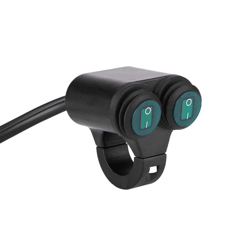 Motorcycle On/Off Switch, 22Mm Universal Motorcycle Handlebar Headlight Brake Fog Lights Horn Dual Control Button Switch