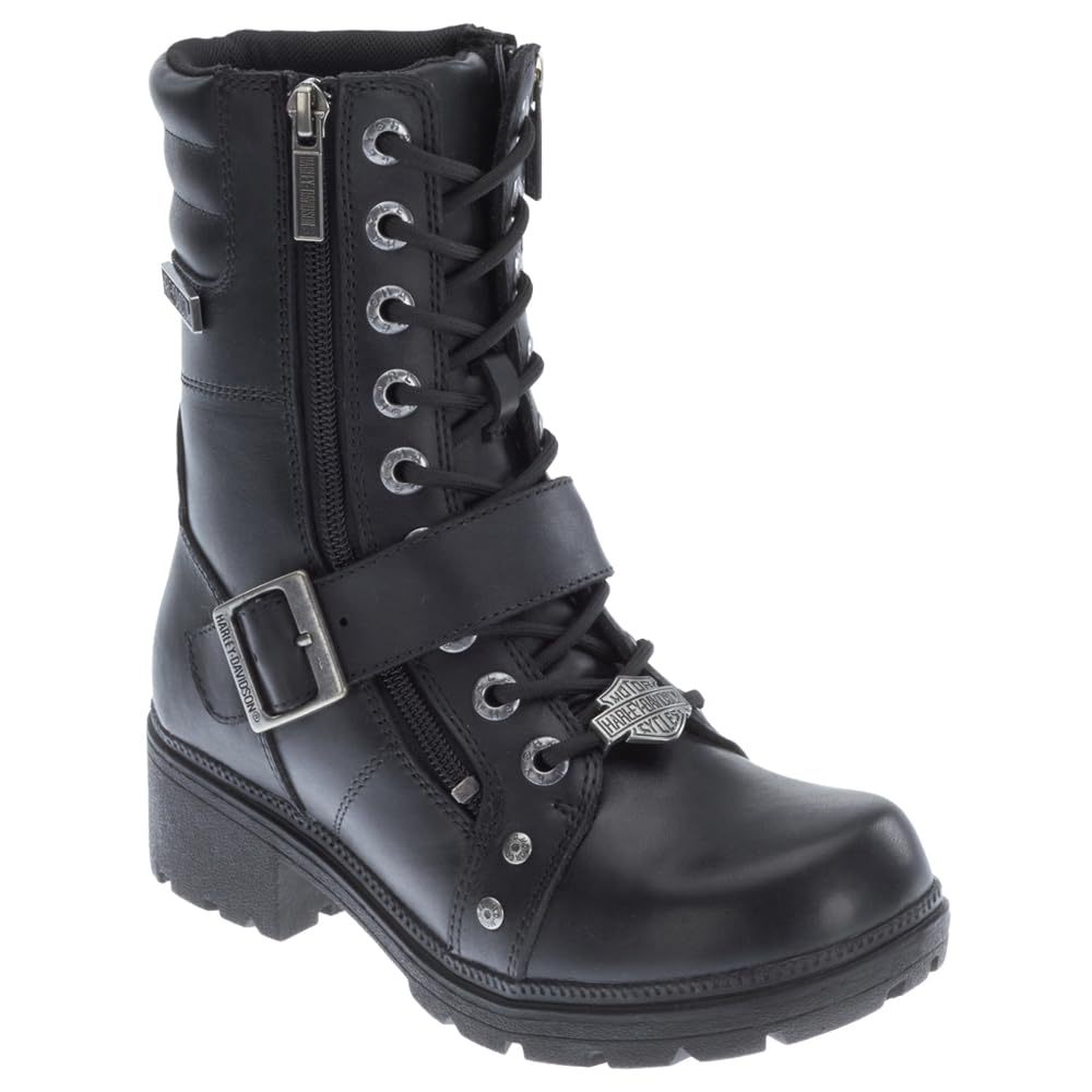 Harley-Davidson Footwear Women'S Talley Ridge Motorcycle Boot, Black, 10 M Us