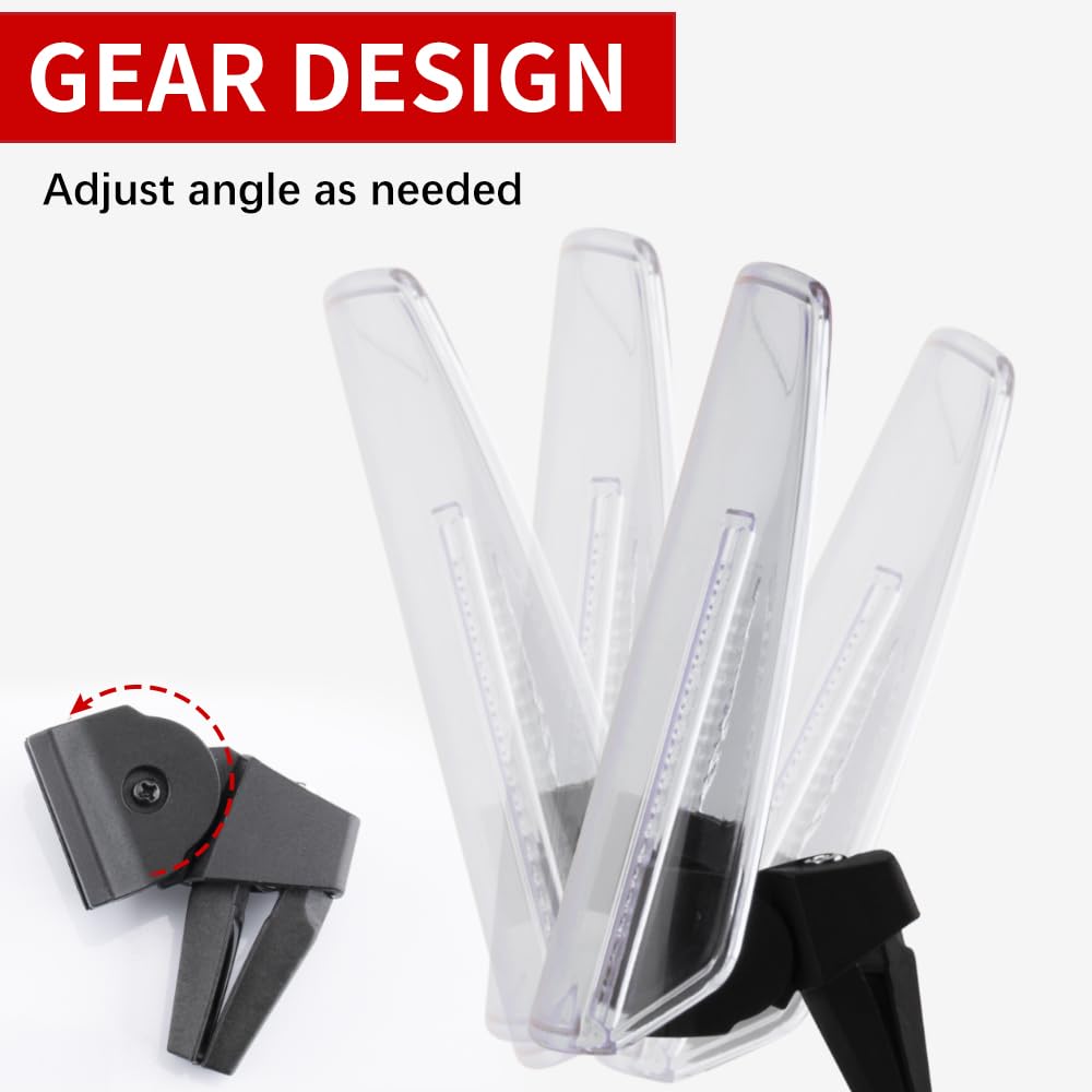 Motorcycle Windshield Extension Small Windshield Extender Adjustable Clip On Windscreen Spoiler Deflector Universal Fit (Clear)