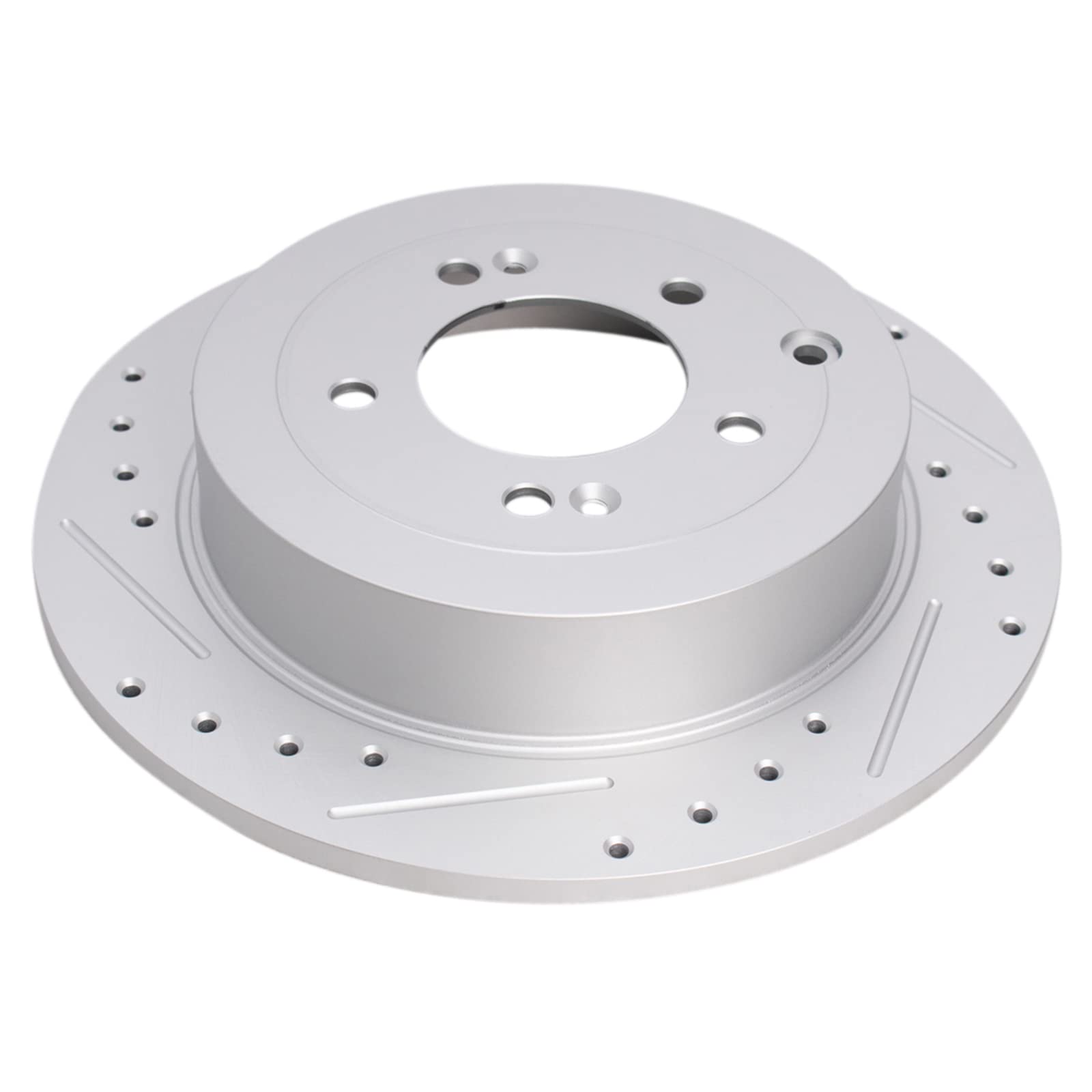 Trq Rear Performance Brake Rotors Set Premium G-Coated Cross Drilled & Slotted Compatible With 2016-2021 Hyundai Tucson 2017-202