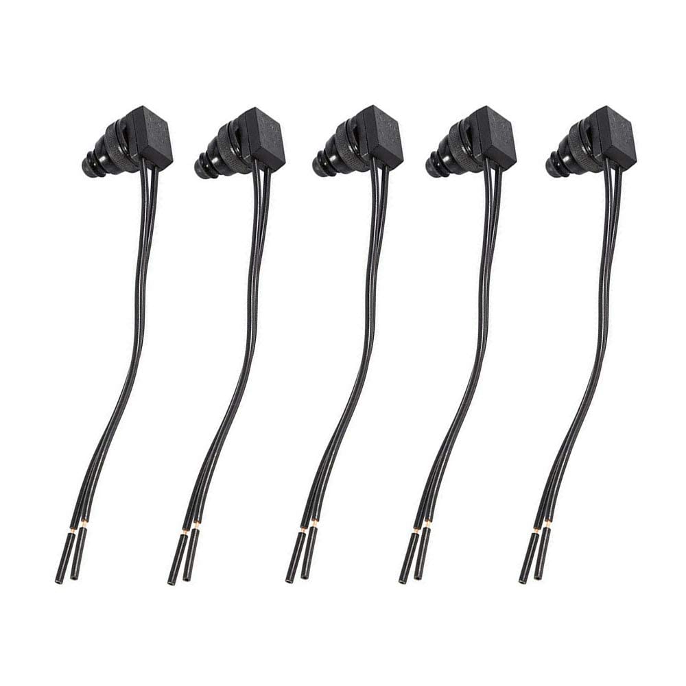5Pcs Push Button Switch 12V Waterproof Push-Button On-Off Switch For Motorcycle/Car